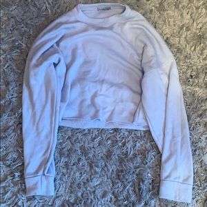 cropped light blue sweater